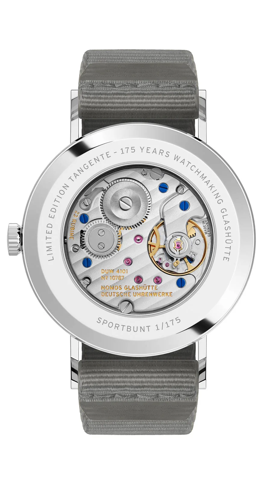 Nomos Tangente 38 Date Caseback