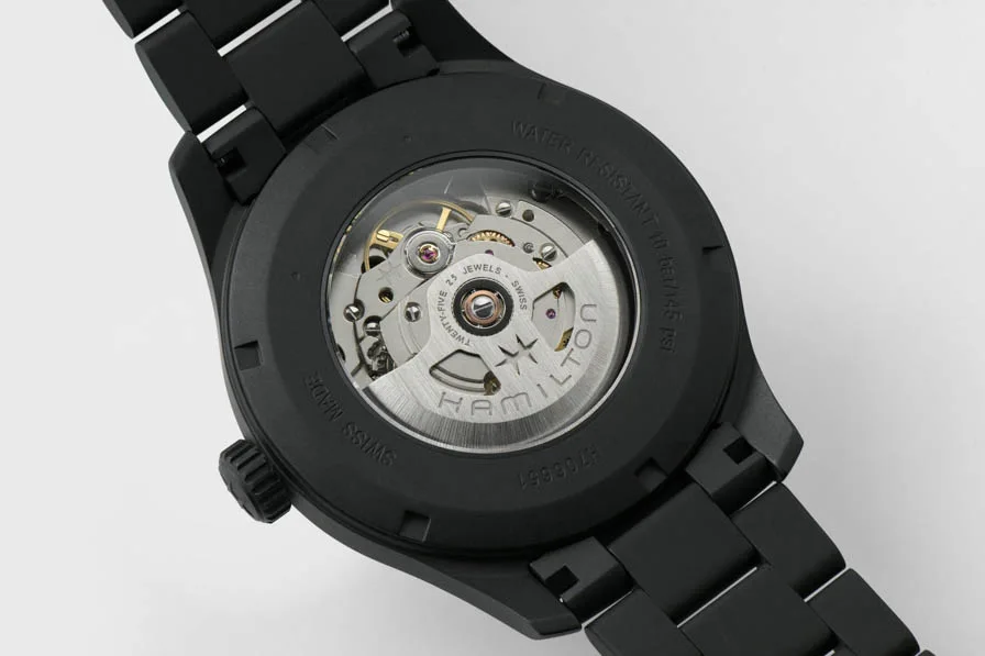 Hamilton Khaki Field Titanium Black Caseback